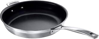 96100330000000 Non-Stick Frying Pan with Counter-Handle Made of 3-Ply Stainless Steel, Diameter 30 cm, Suitable for All Hobs Including Induction, Silver