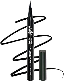 Iba Must Have No Mistake Eyeliner Pen - Deep Black 1.1ml For Eye Makeup Ultra Matte Finish Smudgeproof Waterproof & Transferproof 24 Hr Long Stay Formula | Halal Certified & Vegan Makeup