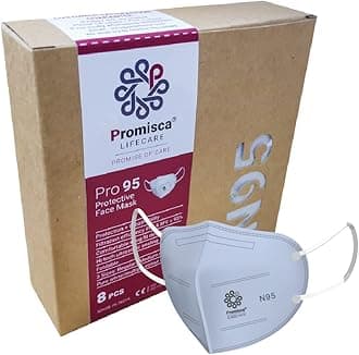 N95 Face Mask For Adults And Kids Cotton Mask In Four Sizes (Small Pack Of 8, Light Blue)