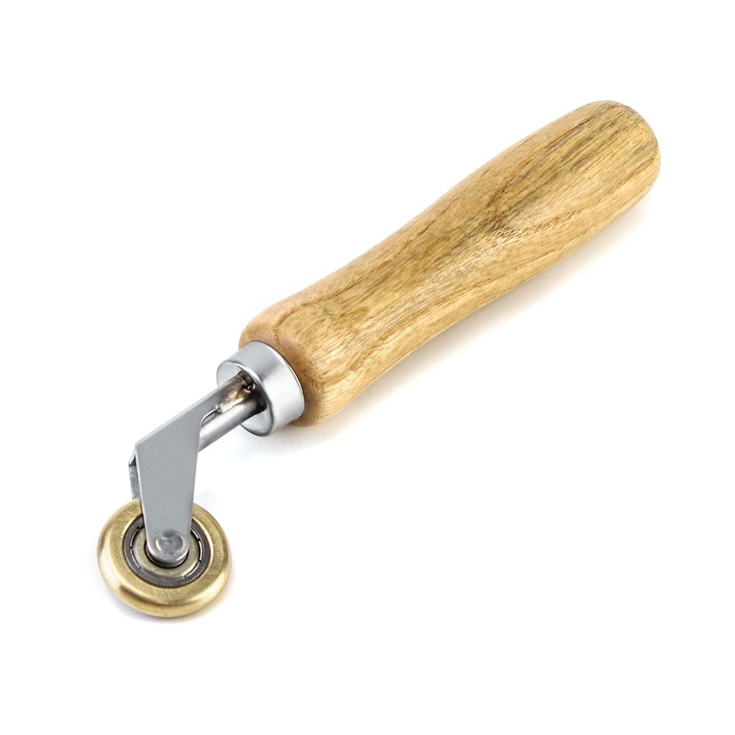 QWORK® 6mm Brass Penny Roller, Corner Seam Brass Press Roller Ideal for Welding and Seaming