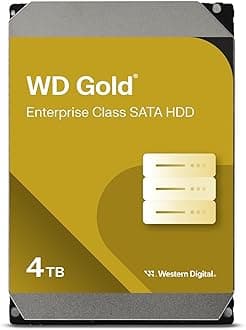 Western Digital 4TB WD Gold Enterprise Class Internal Hard Drive - 7200 RPM Class, SATA 6 Gb/s, 256 MB Cache, 3.5" - WD4004FRYZ