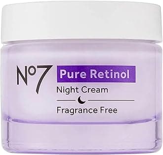 No7 Pure Retinol Night Cream - Collagen-Boosting Retinol Cream that Visibly Smoothes, Plumps & Firms Complexion - Dermatologist Approved & Fragrance-Free (1.69 Fl Oz)