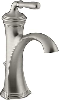 KOHLER K-193-4-BN Devonshire Single-Handle Bathroom Sink Faucet, Vibrant Brushed Nickel
