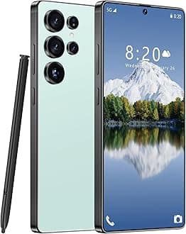 MMYI25 Ultra Unlocked Cell Phone, Built in Pen,6.99" HD Screen 12+512GB Unlocked Phones,Android 14 7000mAh Long Battery Life Smartphone,5G/Dual SIM/Fingerprint Unlock/Face ID (Cyan)