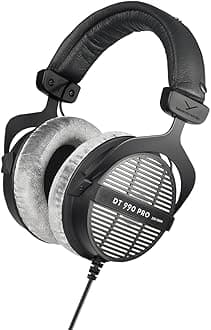 beyerdynamic DT 990 Pro 250 ohm Over-Ear Studio Headphones For Mixing, Mastering, and Editing, Wired