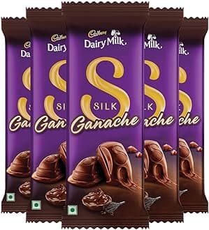 Cadbury Dairy Milk Silk Ganache Chocolate Bars, 54 Grams (Pack of 5)