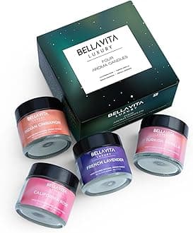 Soy Wax Aroma Candles Set Of 4 Scented Aromatic Fragrance Vanilla, Cinnamon, Lavender & Rose For Gifting Home, 60 Gms Each,Up To 15 Hours Burn Time