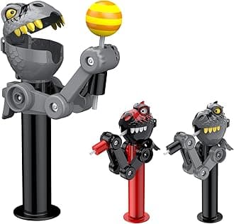 HDLNKAK2 Pcs Lollipop Case, Christmas Lollipop Holder Lollipop, Creative Lollipop Toy Design Eat Lollipop, Dinosaur Shape Lollipop Holder, Easter Fun Gift for Kids Over 3 Years(No Lollipop)