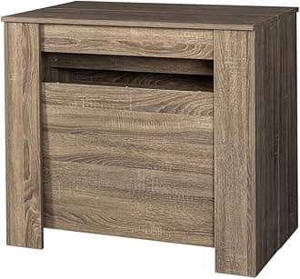 Extendable Dining Table for 2–14 People, Modern Space-Saving Banquet Table with 5 Removable Leaves, 20" to 118" Wooden Dining Room Table for Small Kitchens, Gatherings Office Areas, Oak