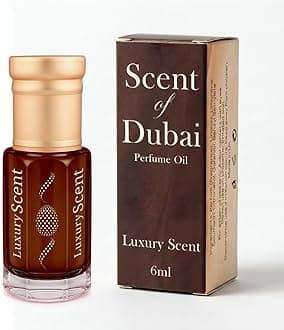 Perfume Oil Scent of Dubai Roll-On 6ml – Long Lasting Alcohol Free Arabian Attar – Premium Quality Unisex Fragrance with Warm Woody Floral Musky Oriental Notes for Men and Women