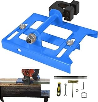 Chainsaw Mill Guide, Portable Vertical Lumber Cutting Guide, Timber Chainsaw Mill Attachment with Free Adjustment Cutting Width 2"-6" for Lumber Sawmill Woodworkers and Builders (Blue)