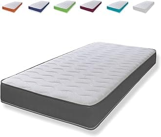 eXtreme comfort ltd Cooltouch Colours Grey Double Mattress - 135x190cm, 18cm deep. Memory Foam and Coil Spring Hybrid, Plush Comfort, UK Made Mattress in a Box