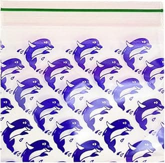 Grip Seal Bags Zip Lock Bags Resealable Plastic Bags Baggies (40x40 mm (300 Pcs), Dolphin)