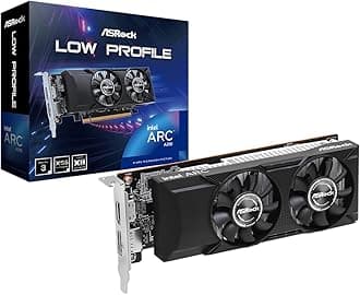 ASRock Intel Arc A310 Low Profile 4GB Graphics Card, 2000 MHz GPU Clock, 4GB GDDR6, Low-Profile Design, Dual Fan, DisplayPort 2.0, HDMI 2.0b, 8K Support