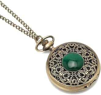 Pocket Watch Pendant with Chain for Husband Unique Memorable Gift Dual Purpose Stainless Steel Clock for Men (YBWATCH_0036)