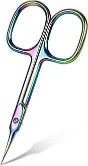 Uraqt Nail Scissors, Cuticle Nippers Made Of Stainless Steel, Baby Fingernail Scissors With Curved Tip, For Foot And Fingernails (Colourful Peptide)