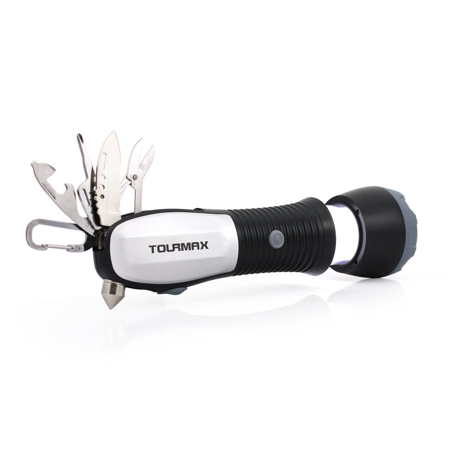 Tourmax 9-in-1 Camping Flashlight Lantern with Emergency Strobe Light, Escape Tool and Multitool