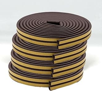MMT ACOUSTIX Soundproofing, Dust Proof Door/Window Self Adhesive Door Seal (4 Piece, Brown)