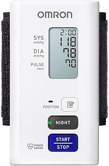 OMRON NightView Wrist Blood Pressure Monitor, clinically validated, Completely Silent Blood Pressure Machine for Daytime and Nighttime Measurements with Bluetooth Connection to Free Smartphone app