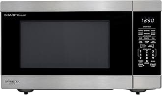 SHARP Countertop Microwave Oven with Removable 16.5" Carousel Turntable, 1200 Watt, 2.2 Cubic Feet, Stainless Steel