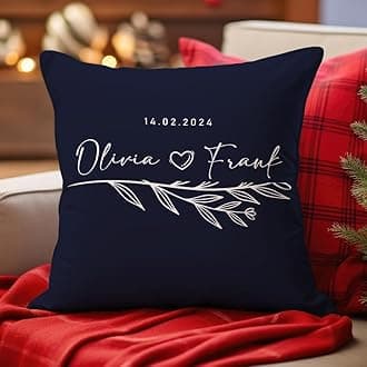 Personalized Mr and Mrs Pillows, Wedding Gifts for Couples with Name, Hubby Wifey Pillow Cases, Bridal Shower Gifts Valentines' Day for Her (Mr & Mrs-02)