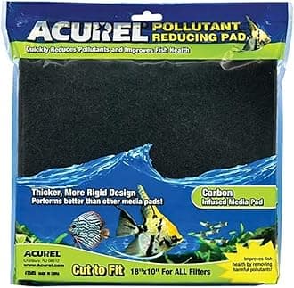 Acurel LLC Pollutant Reducing Media Pad, Aquarium and Pond Filter Accessory, 10-Inch by 18-Inch