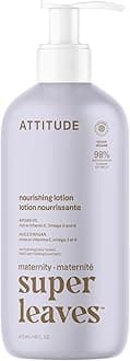 ATTITUDE Blooming Belly, Hypoallergenic Natural Pregnancy-Safe Nourishing Lotion, Argan, 16 Fluide oz