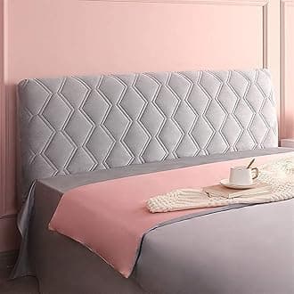 Headboard Covers Slipcover, Stretch Bed Headboard Covers, Small Square Jacquard Dustproof Protector Cover for Upholstered Headboard (Milk White, Queen Headboard Length ( Color : #60 , Size : 170cm/67i
