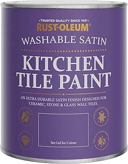 Rust-Oleum Green water resistant Kitchen Tile Paint in Satin Finish - Sage Green 750ml