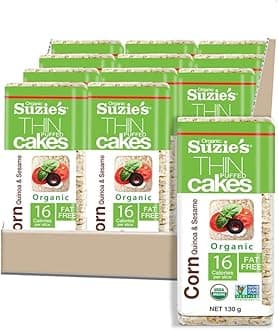 Suzie's Thin Cakes, Corn Quinoa And Sesame, 4.6 Ounce (Pack of 12)