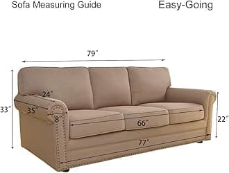 Easy-Going Stretch Sofa Slipcover 1-Piece Couch Sofa Cover Furniture Protector Soft with Elastic Bottom for Kids, Spandex Jacquard Fabric Small Checks(Sofa,Black)