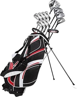 S7 Men's Complete Right Handed Golf Club Set | Complete Regular & Tall Mens Golf Clubs Set | with 4 HC's, Lightweight Shafts & Spacious Stand Bag w/Storage Pockets & Dual Straps for Carrying