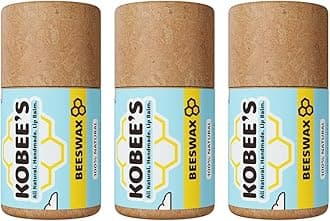 3 pack - Kobeesco Lip Balm, Lip Moisturizer, Lip Cure, Lip Balm, Nourishing Lip Treatment (Beeswax)