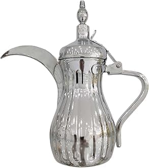 Arabic Coffee Pot, Stainless Steel Teapot, 500ml, Silver