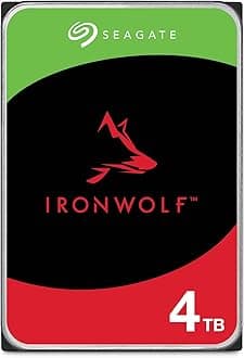 IronWolf 4TB NAS Internal Hard Drive HDD CMR 3.5 Inch SATA 6Gb/s 5900RPM 64MB Cache for RAID Network Attached Storage-ST4000VN006