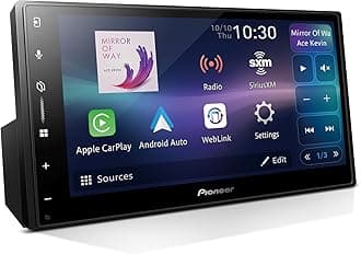 DMH-W3000NEX 6.8" Double Din Multimedia Digital Media Receiver, Wireless Apple CarPlay and Android Auto, Bluetooth, Backup Camera Compatible, Touchscreen, One Touch Navigation