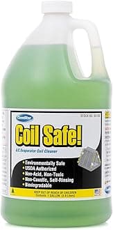 ComStar Coil Safe, External Neutral pH, Non-Toxic, Self-Rinsing Evaporator Coil Cleaner Compatible With Commercial & Residential AC & Refrigeration System Coils, Made In USA, 1 Gallon (90-298), Green