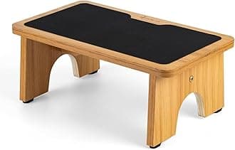 StrongTek Step Stool for Kids and Adults - Portable Ladder with Non-Slip Surface, 7.5" High for Bedroom, Bathroom, High Beds - Wooden Bedside Stool, 300lbs Capacity