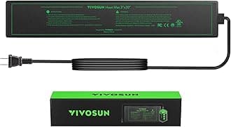 VIVOSUN Durable Waterproof Seedling Heat Mat Warm Hydroponic Heating Pad 1-Pack 3"*20"