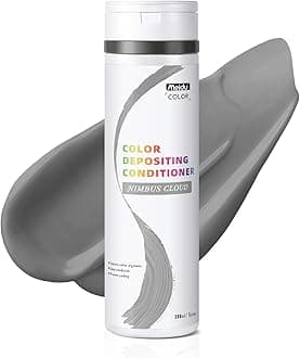 Gray Hair Semi-permanent Color Shampoo, 7-Oz Color Depositing Conditioner, Temporary Hair Color Dye for Women & Men, Prevent Fading