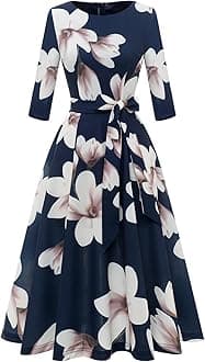 DRESSTELLS Cocktail Dresses for Women 2025, Formal Wedding Guest Church Vintage Party Evening Dress