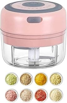 Electric Mini Garlic Mincer, 100ML USB Vegetable Onion Chopper, Portable Small Food Processor for Ginger, Chili, Vegetables