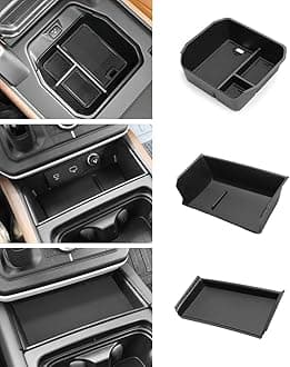 3PCS Center Console Organizer Compatible with 2020-2024 Land Rover Defender 90 110 130 (ONLY for Refrigerator Version) Armrest Storage Box Insert Tray Sets Interior Accessories