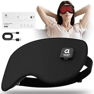 arboleaf Heated Eye Mask Cordless Rechargeable Heated Eye Masks Warm Compress for Eyes Temperature Control for Dry Eyes and Better Sleep Perfect for Relaxation & Sleep
