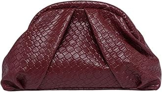 Floerns Women's Vintage Leather Ruched Bag Evening Handbag Dumpling Clutch Purse | Vintage, Leather, Ruched, Bag, Evening