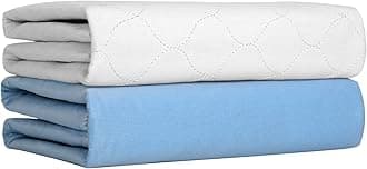 Conkote Ultra Soft Quilted Washable and Reusable Incontinence Bed Underpads, 34"X36" (2 Pack), Waterproof Sheet and Mattress Protectors