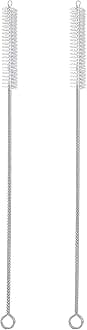 2 Drinking Straw Cleaning Brush Long - Bristle Cleaner for Stainless Steel Drink Straws Heavy Duty Brushes for Washing Glass Silicone Metal Straws Tea Pot Spout Mini Micro Bottle