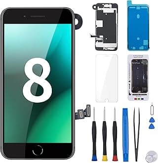 for iPhone 8 Screen Replacement with Home Button 4.7" Black LCD Display for iPhone SE 2nd 2020 3D Touch Digitizer Full Assembly Repair Kit Front Camera Speaker Fix Tools A1863 A1905 A1906