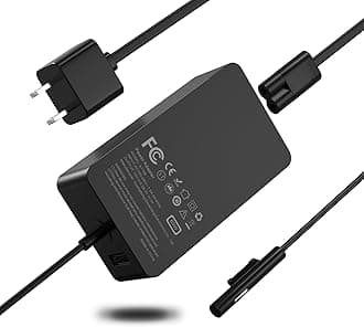 65W Laptop Surface Pro Charger Intended for Microsoft Surface10,9,8,7+,7,6,5,4,3,X, Windows Surface 6,5,4,3,2,1,Studio,Surface Go 3,2,1,Surface Book 3,2,1, Support 44W 36W Laptop 10FT Power Cord