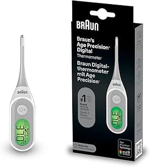 Braun Age Precision Digital Thermometer | Digital Stick for Various Areas | Oral, Rectal or Under the Armpit | Suitable for Babies and Children | The #1 Brand in Doctors (1) | PRT2000